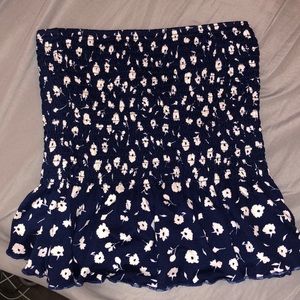 NWT Rue21 Navy Blue Floral Tube Top